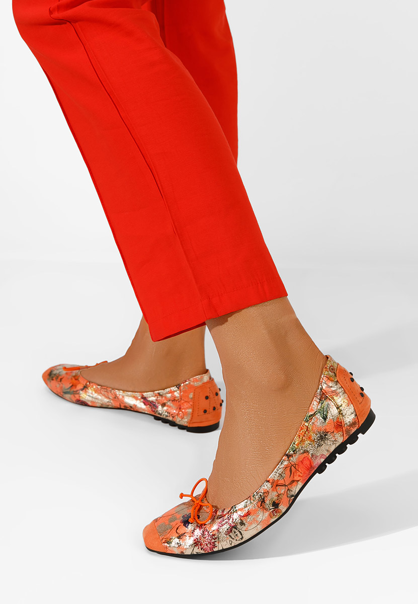 Oranžové dámské baleríny Doriya V3