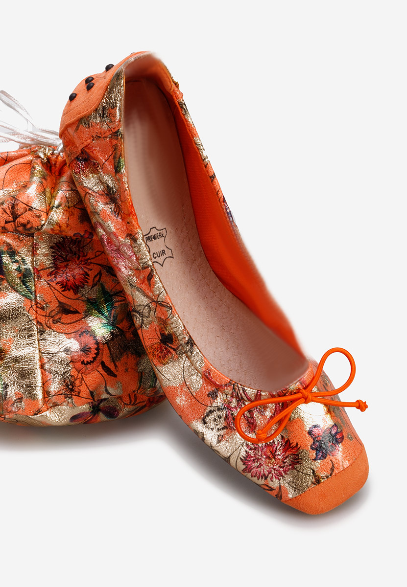 Oranžové dámské baleríny Doriya V3