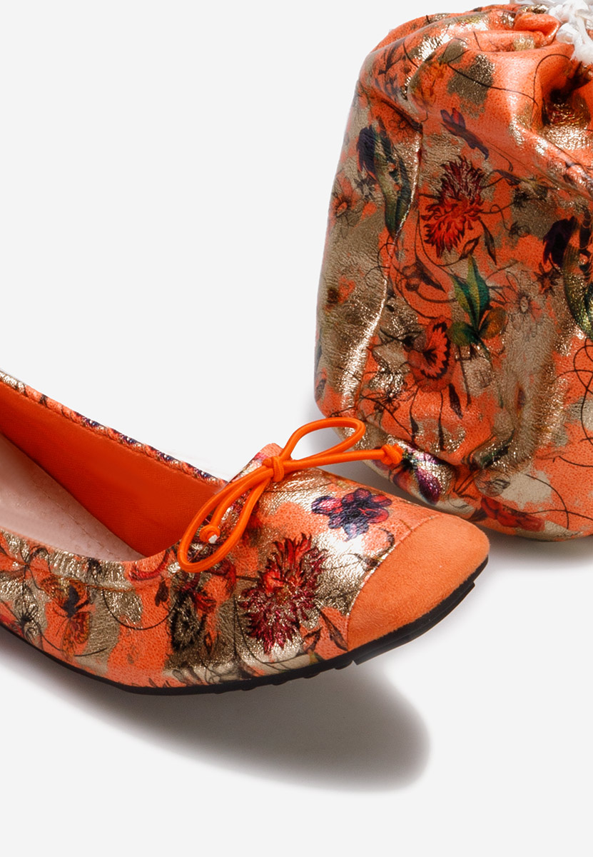 Oranžové dámské baleríny Doriya V3