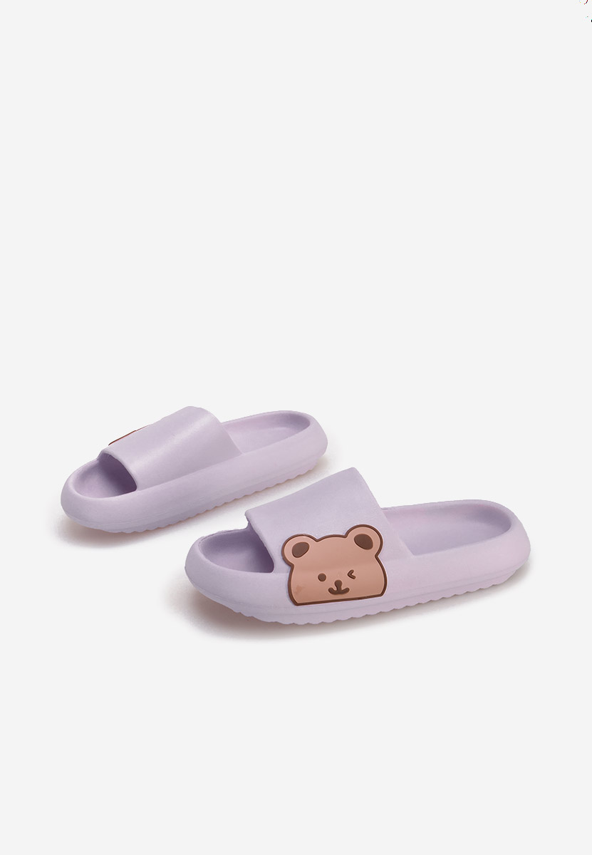 Fialové dámské letní pantofle Basilia