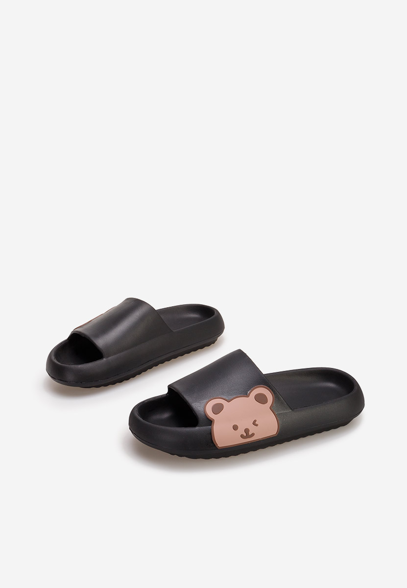 Černé dámské letní pantofle Basilia