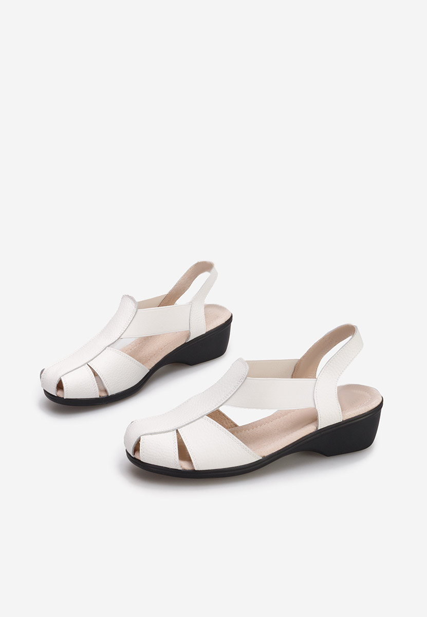 Bílé sandály na podpatku Melona V4