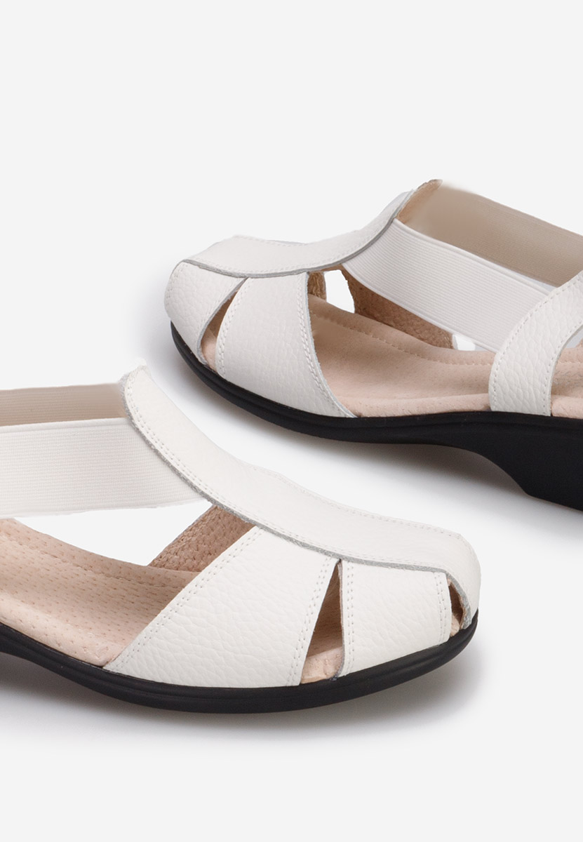 Bílé sandály na podpatku Melona V4