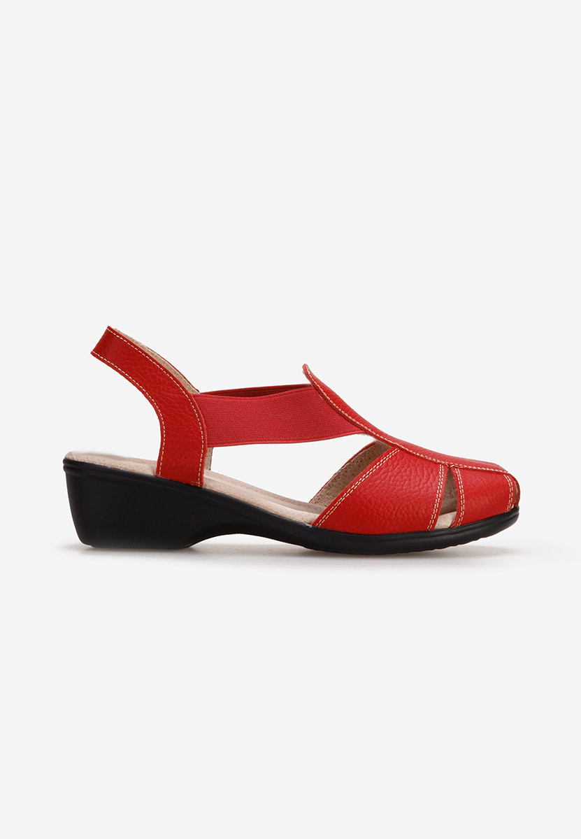 Červené sandály na podpatku Melona V4