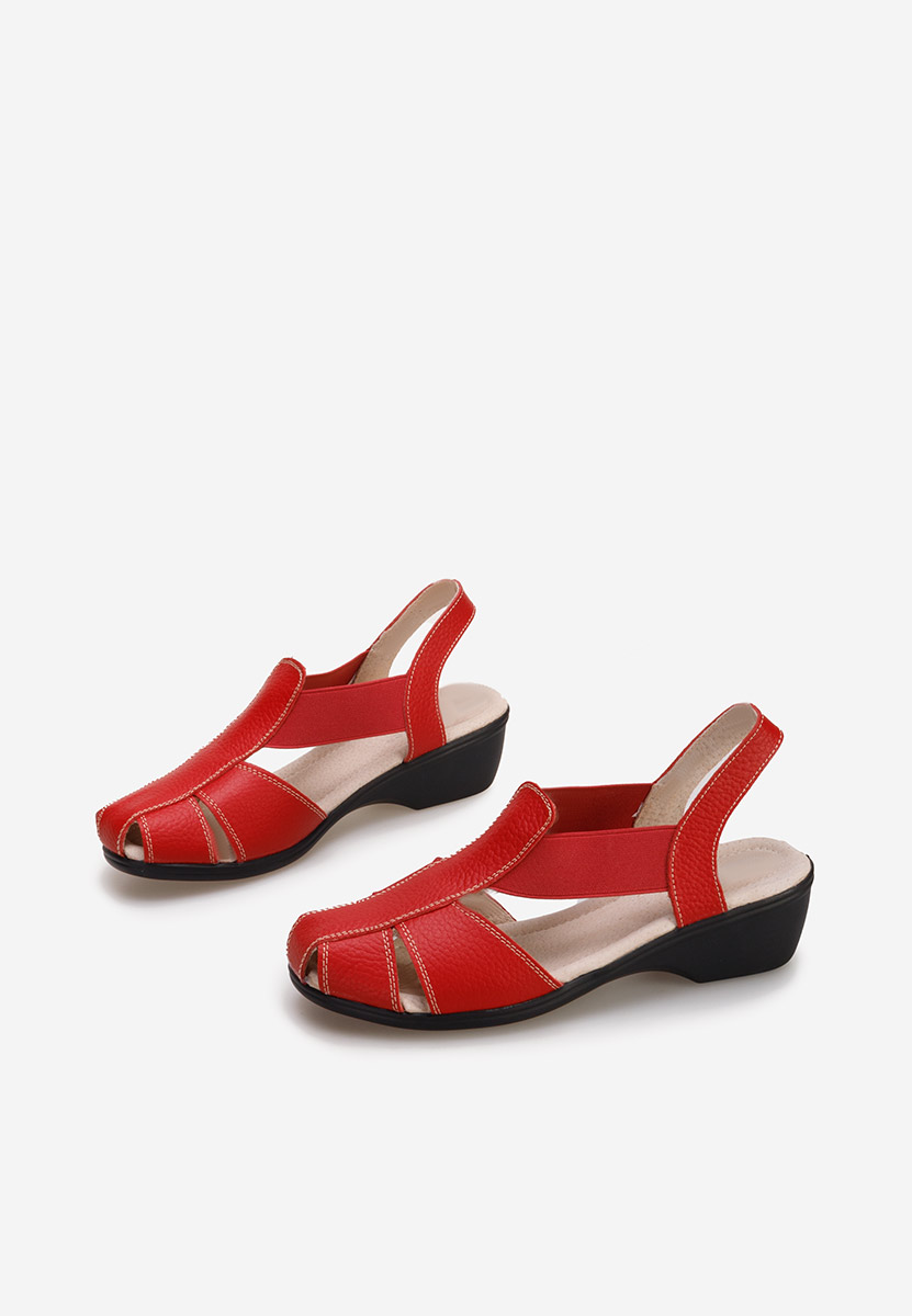 Červené sandály na podpatku Melona V4
