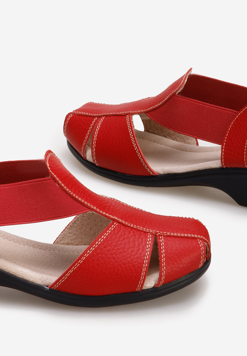 Červené sandály na podpatku Melona V4