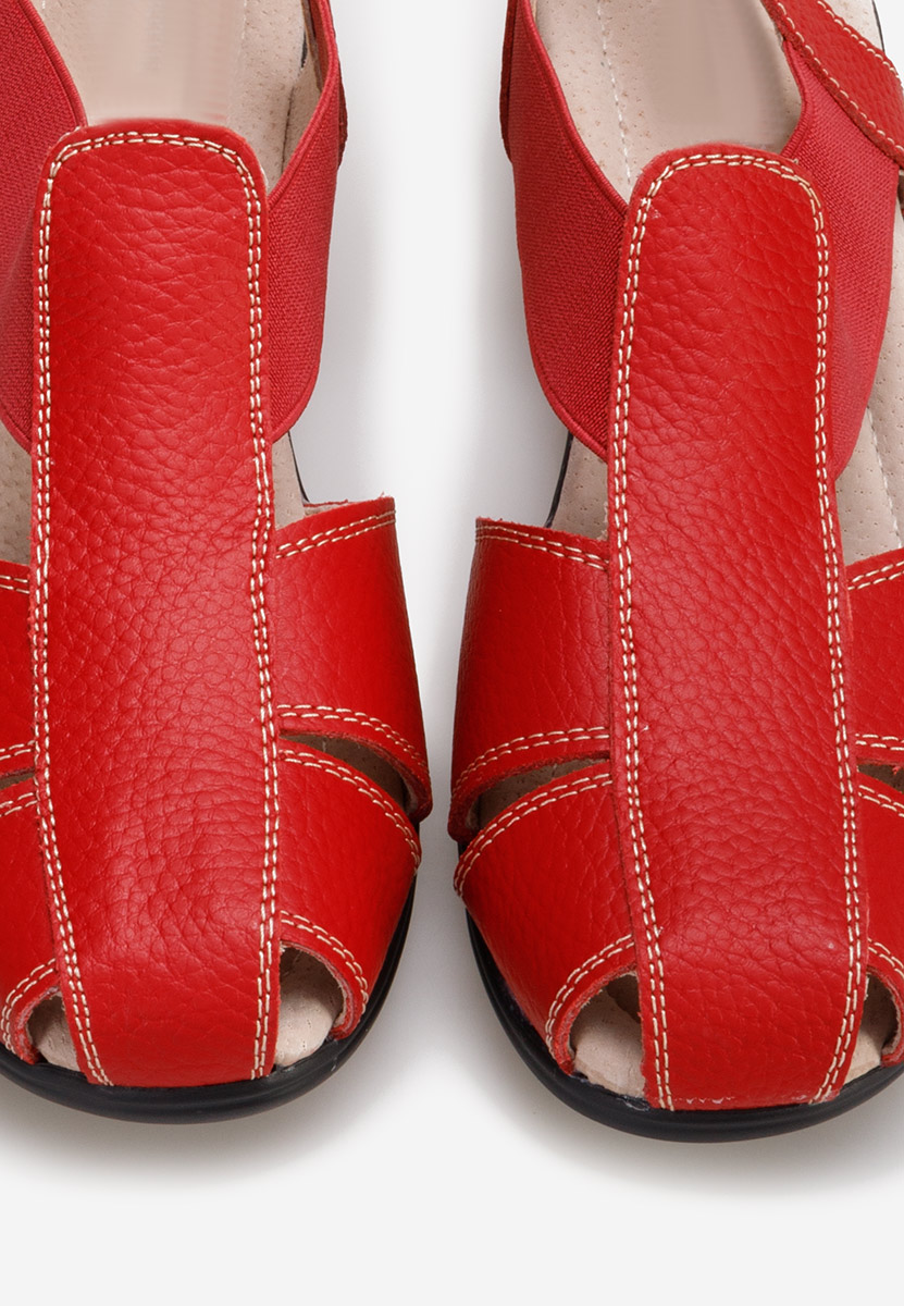 Červené sandály na podpatku Melona V4