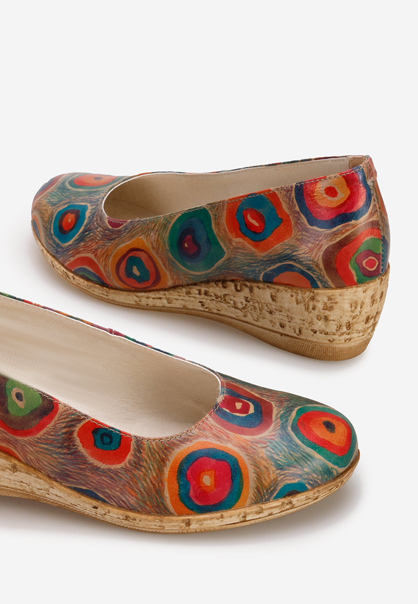 Viacfarebné lodičky na klínku Sonia V3