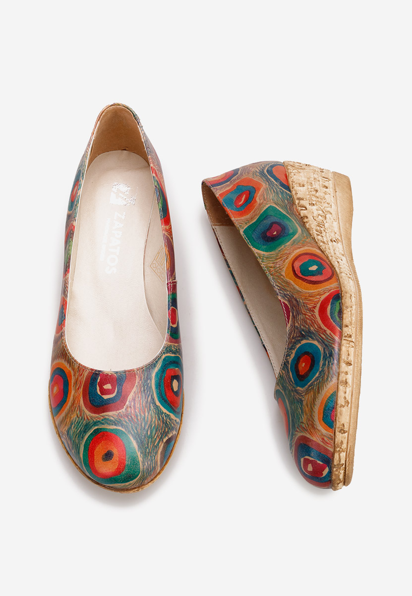 Viacfarebné lodičky na klínku Sonia V3