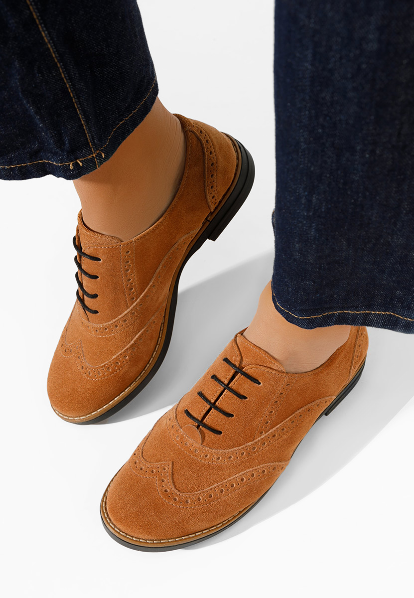 Camelové dámské brogue obuv Emily