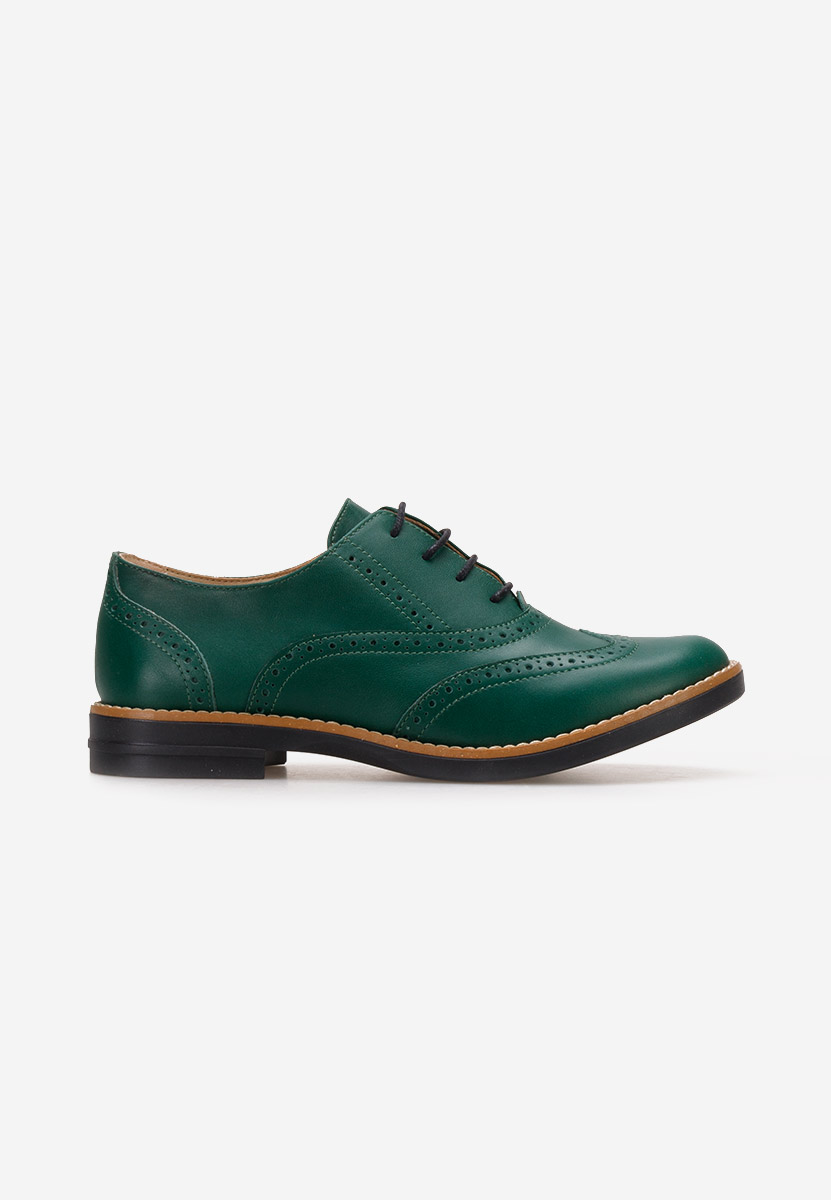 Zelené dámské brogue obuv Emily