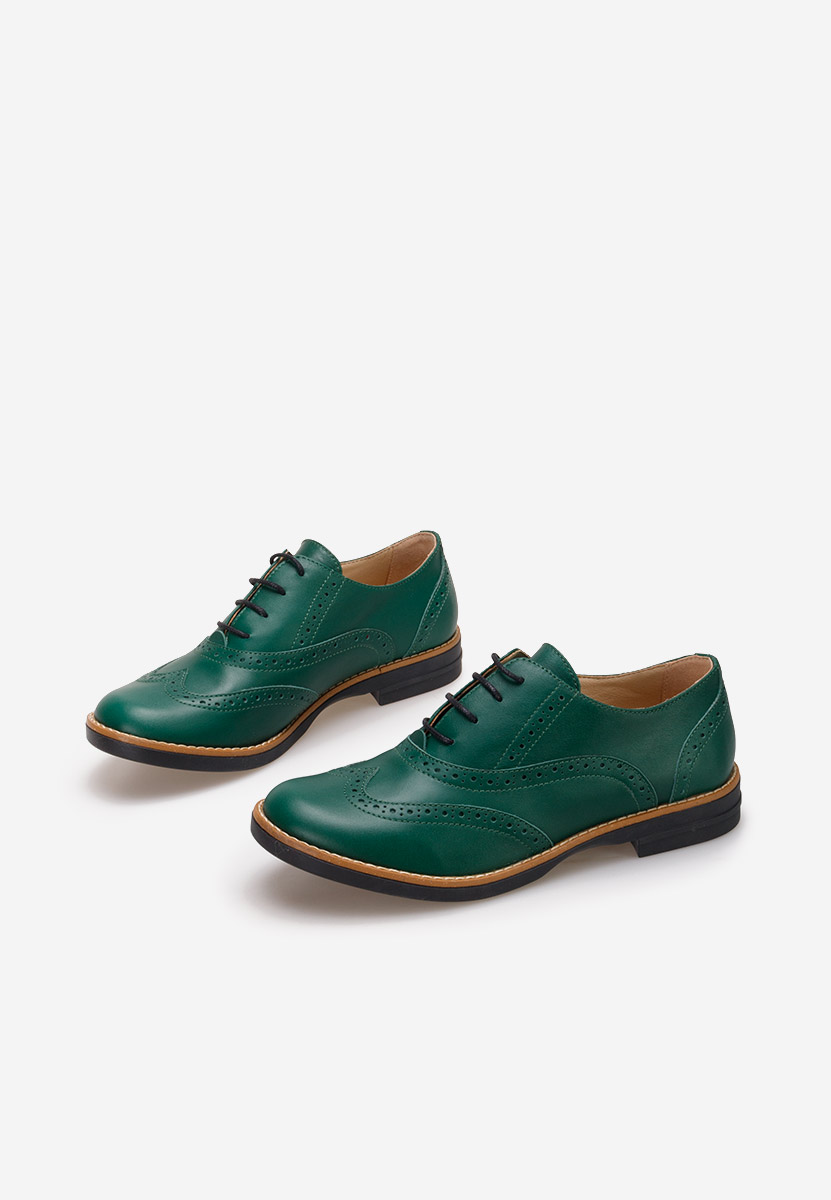 Zelené dámské brogue obuv Emily