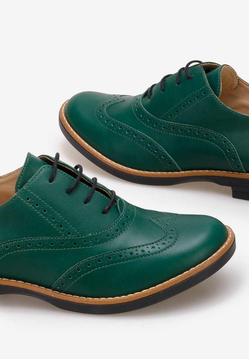 Zelené dámské brogue obuv Emily