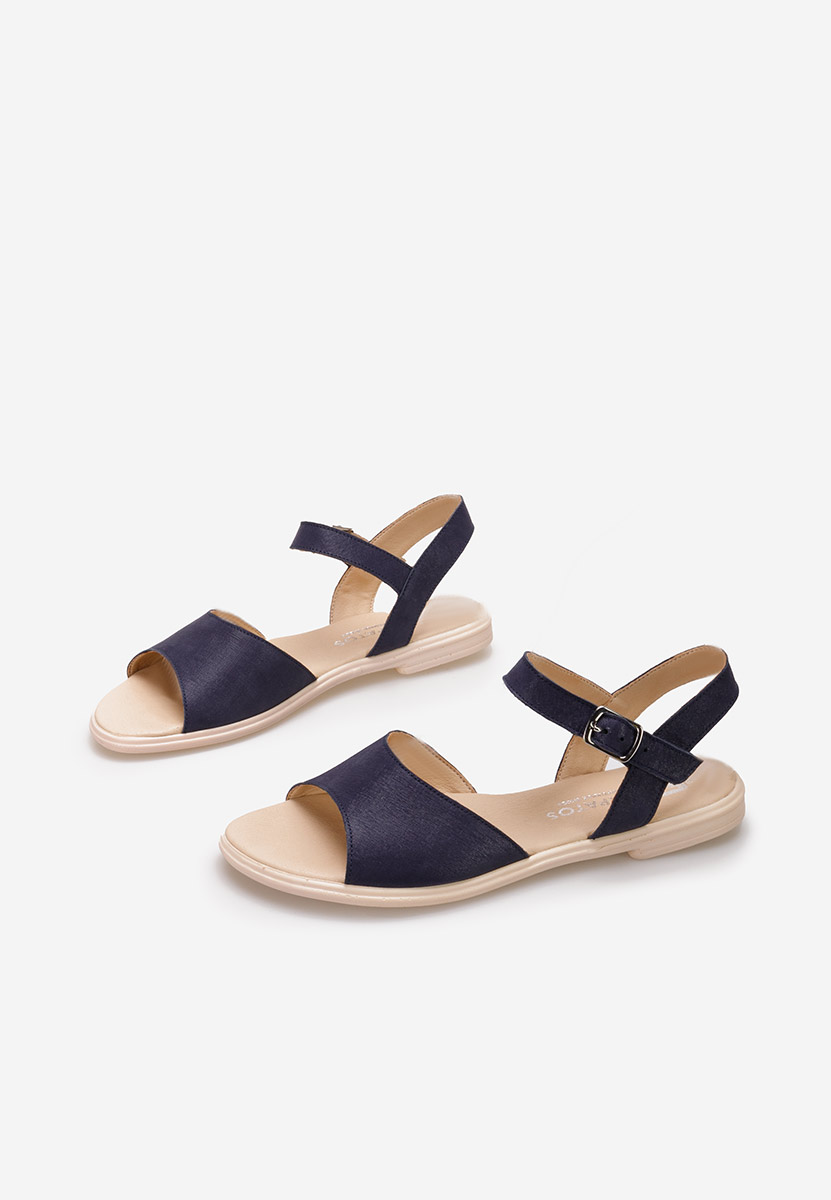 Tmavě modré kožené sandály Viadana