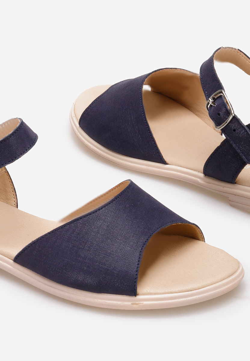 Tmavě modré kožené sandály Viadana