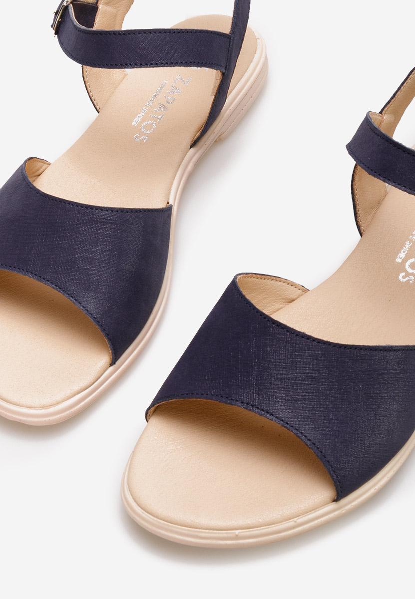 Tmavě modré kožené sandály Viadana