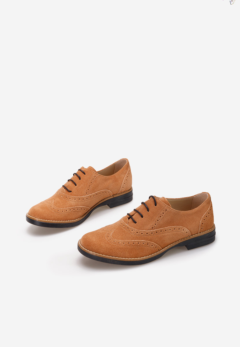 Camelové dámské brogue obuv Emily