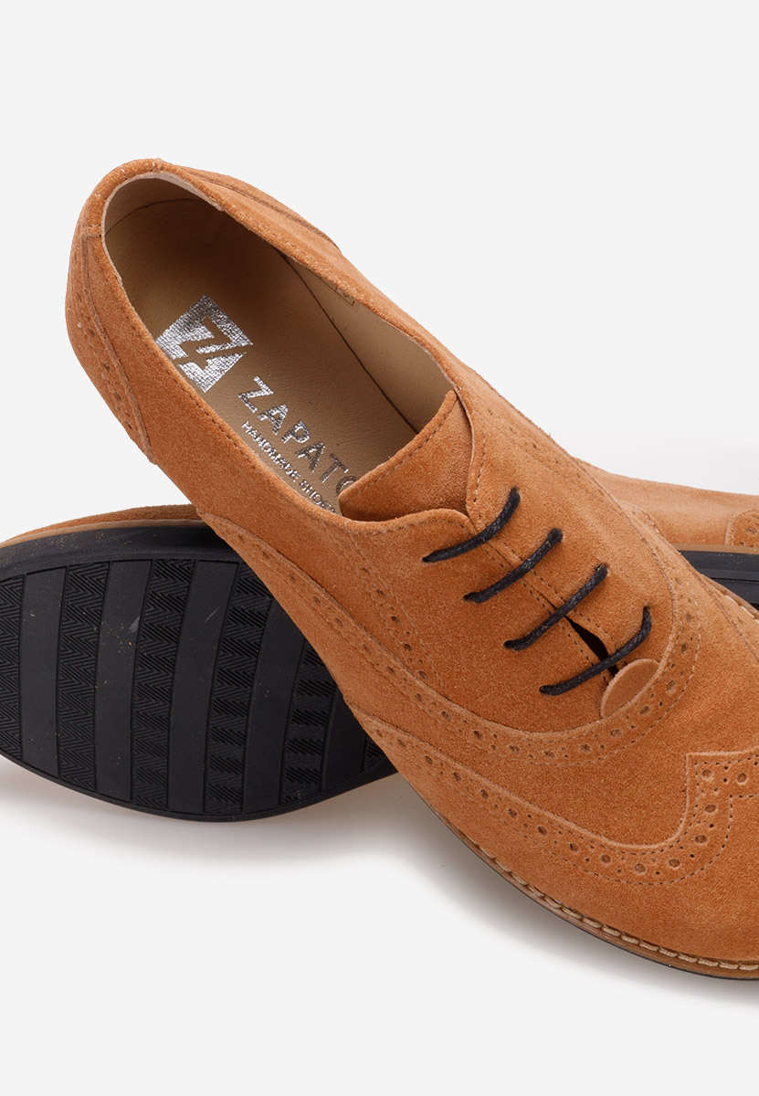 Camelové dámské brogue obuv Emily