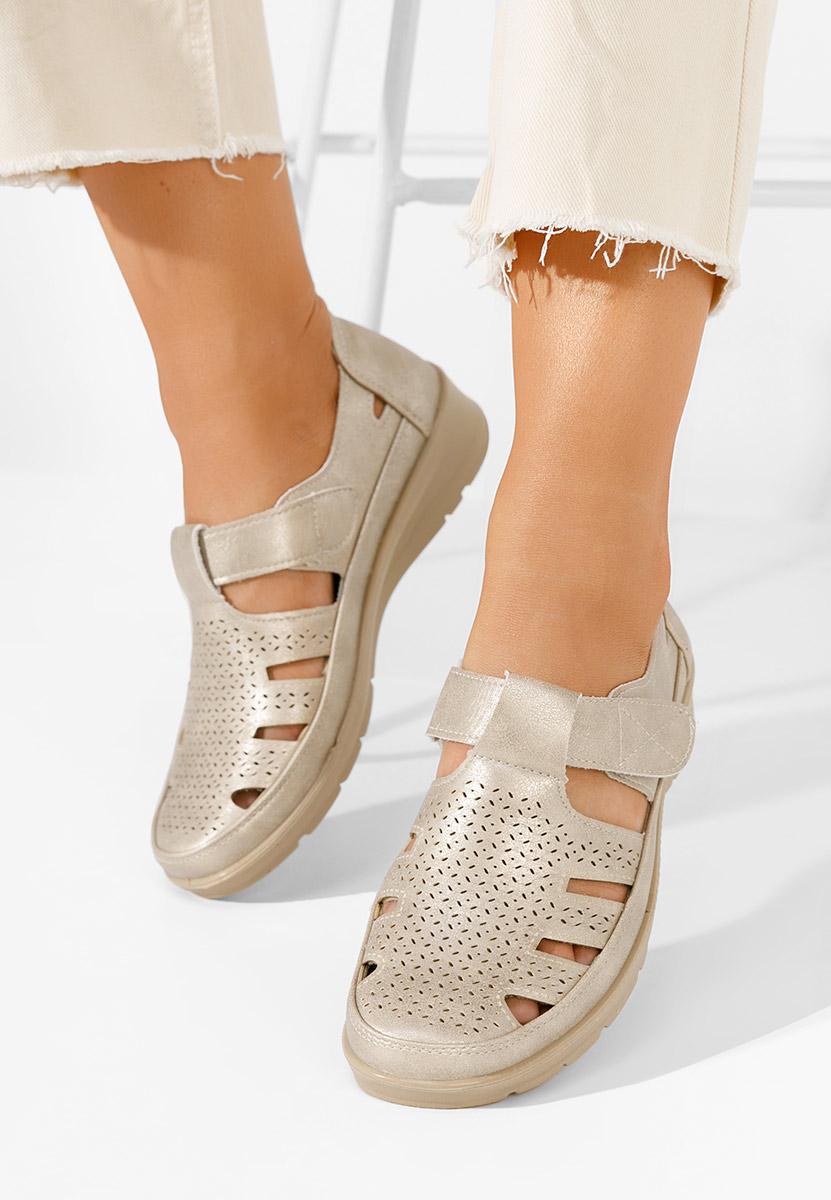 Zlaté dámské espadrilky Gerania