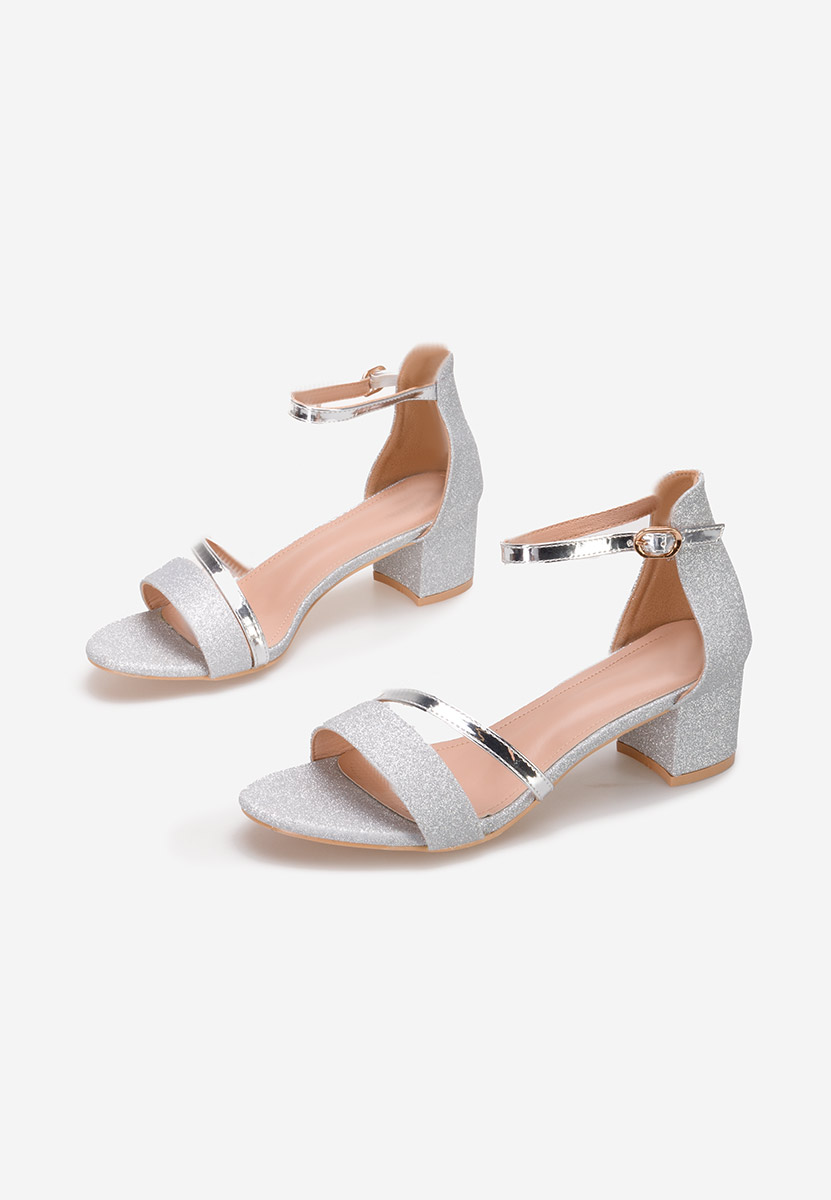 Stribrné dámské elegantní sandály Malena V5