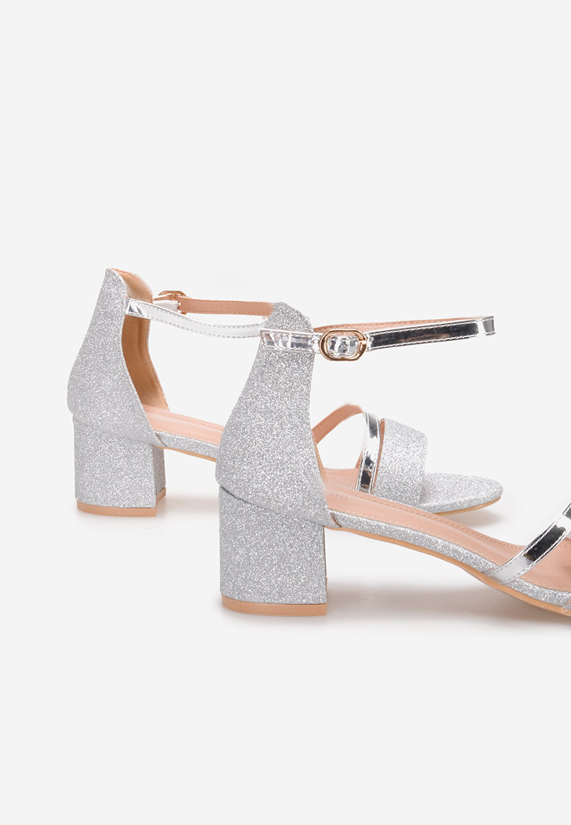 Stribrné dámské elegantní sandály Malena V5