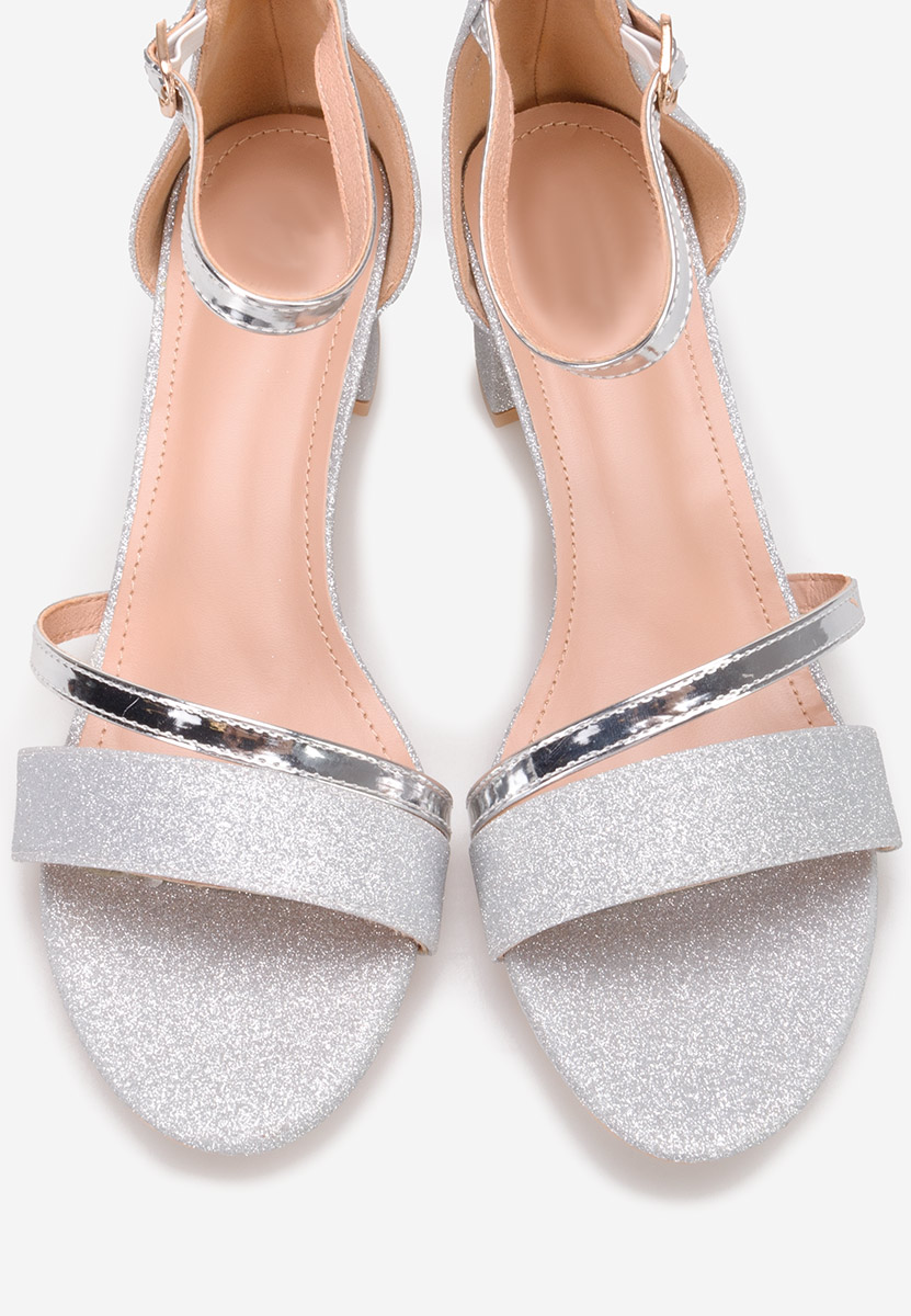 Stribrné dámské elegantní sandály Malena V5