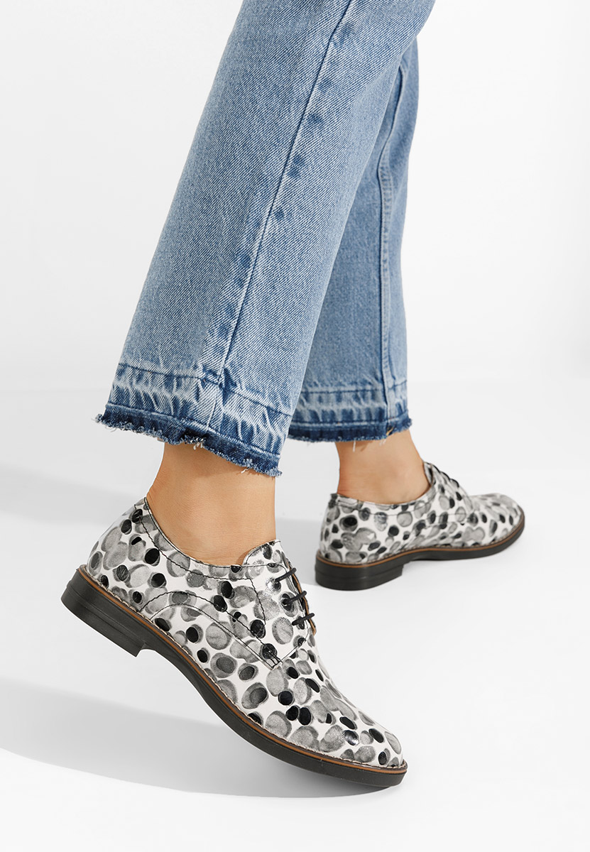 Viacfarebné kožené derby dámske Otivera V17