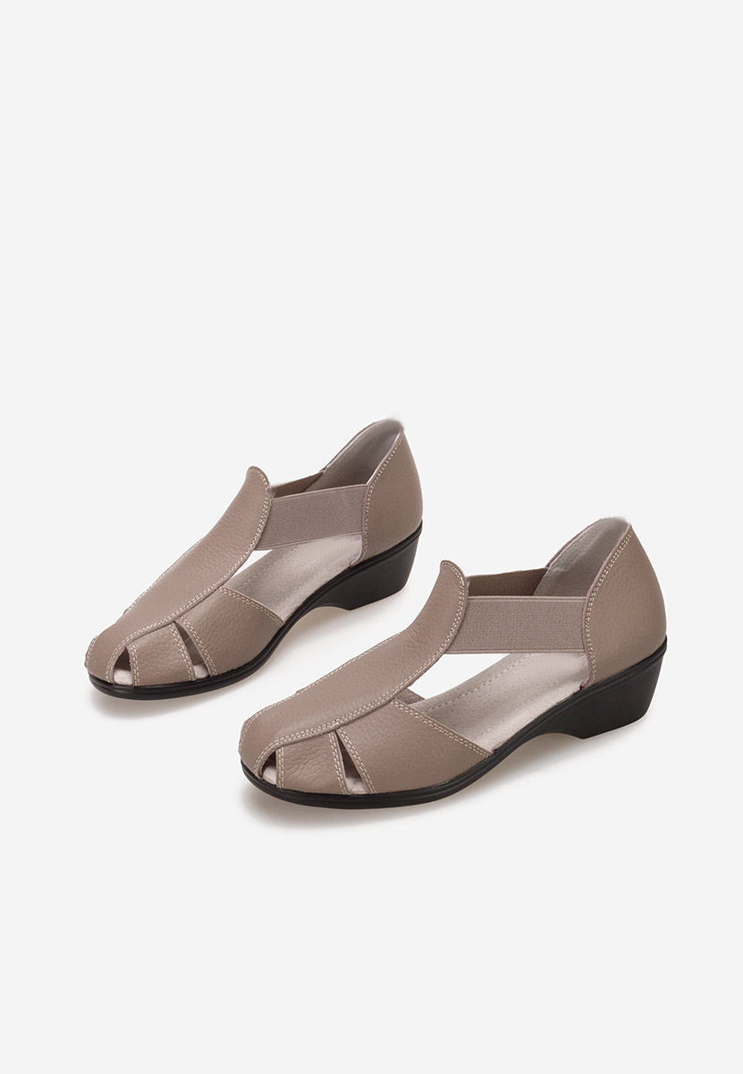 Khaki sandály na podpatku Melona V3