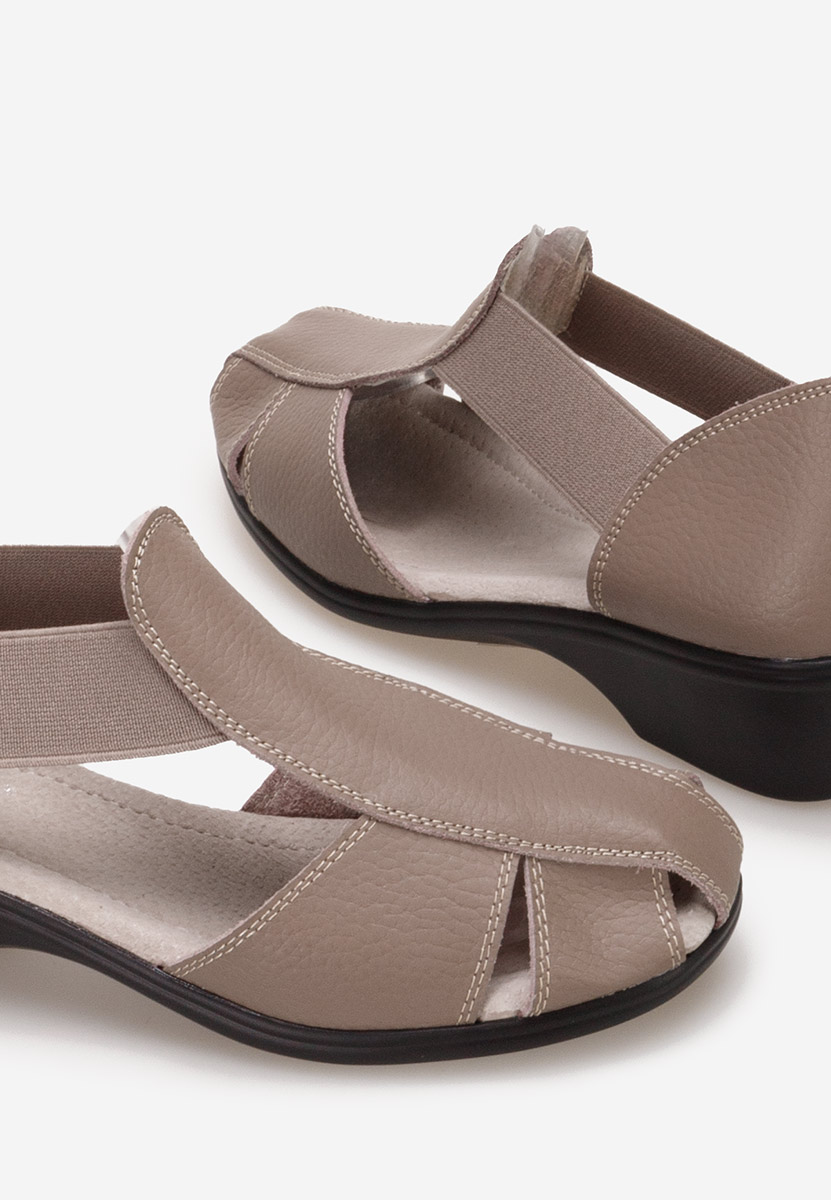 Khaki sandály na podpatku Melona V3