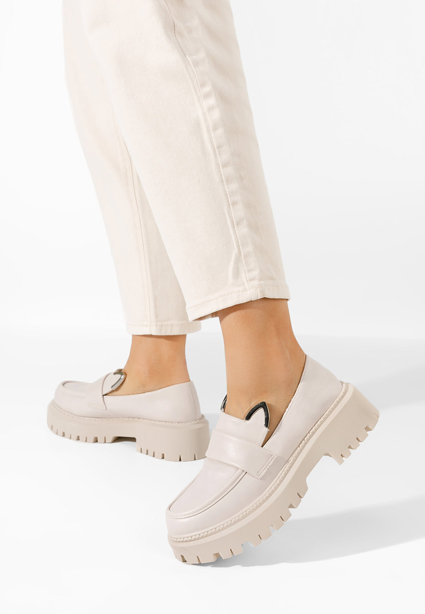 Béžové mokasíny dámské Desiara