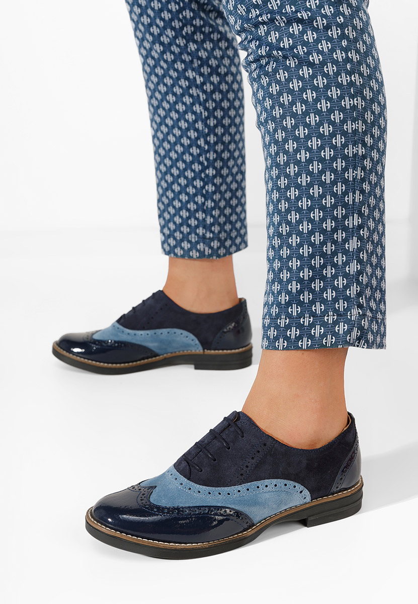 Tmavě modré dámské brogue obuv Emily V7 Tmavě modré dámské brogue obuv Emily V7