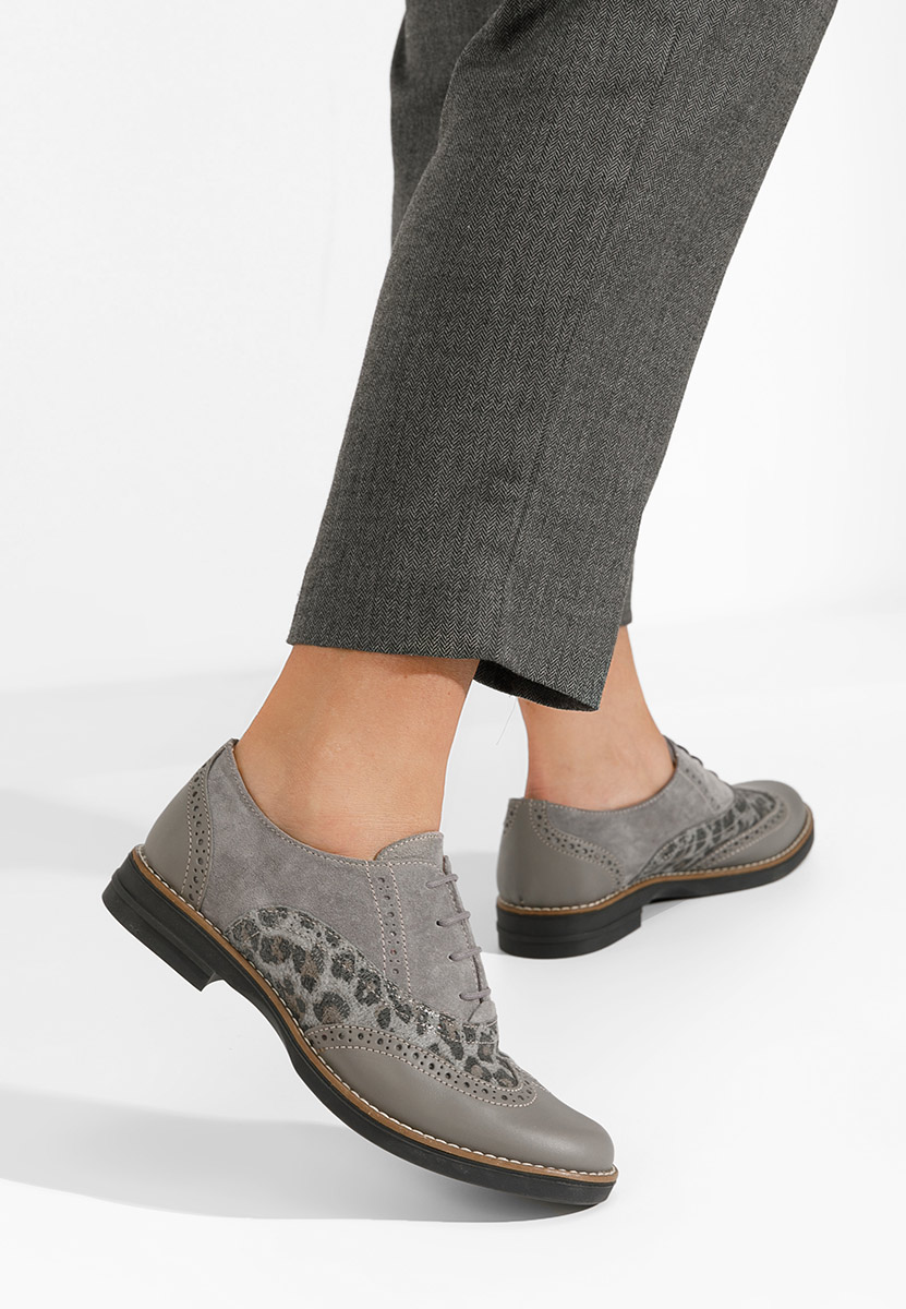 Šedé dámské brogue obuv Emily V2