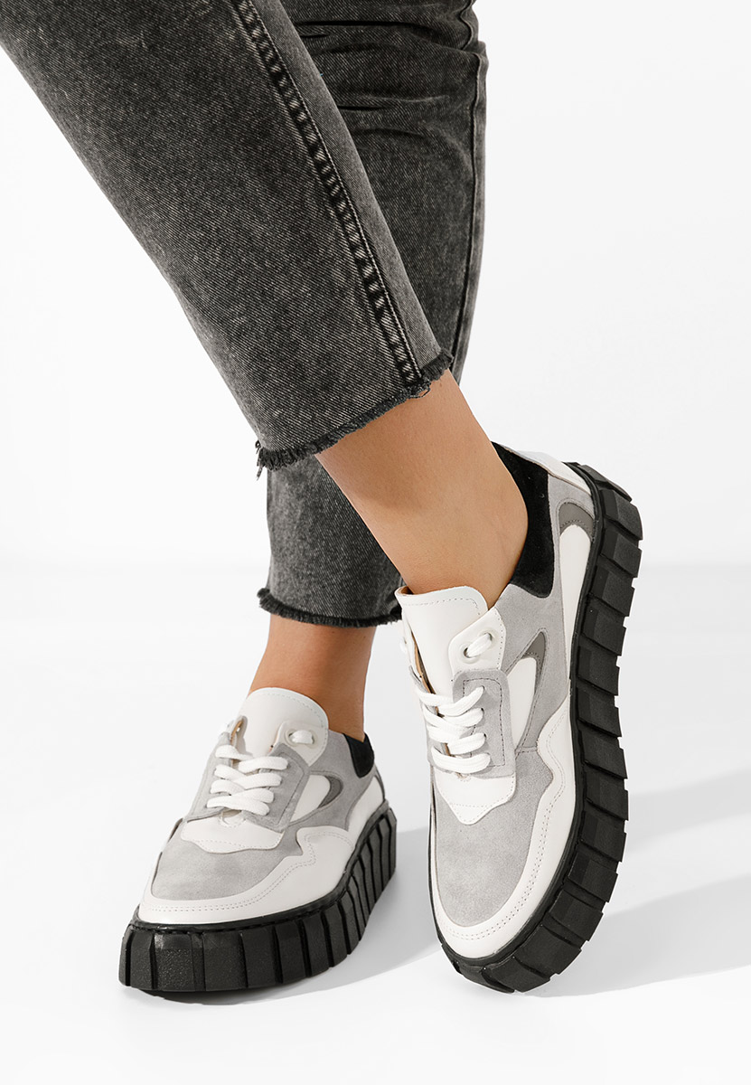 Bílé kožené dámské sneakersy Caera