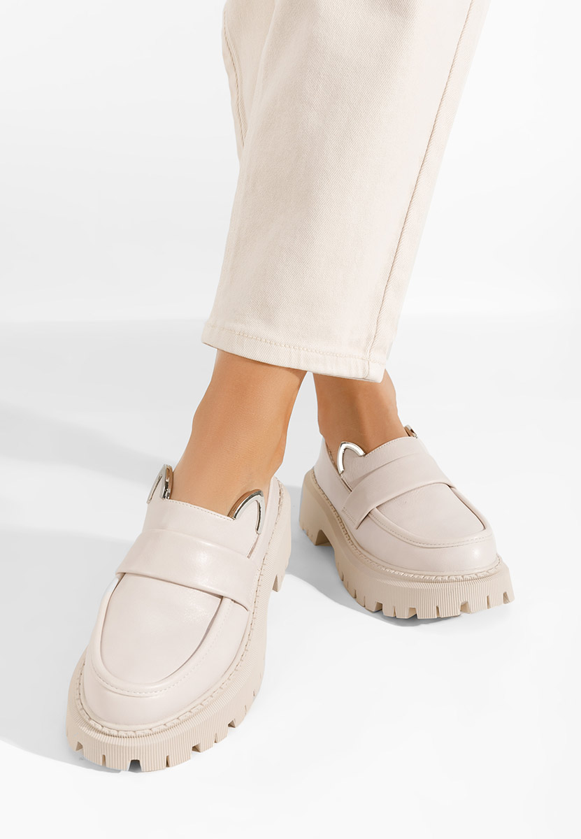 Béžové mokasíny dámské Desiara