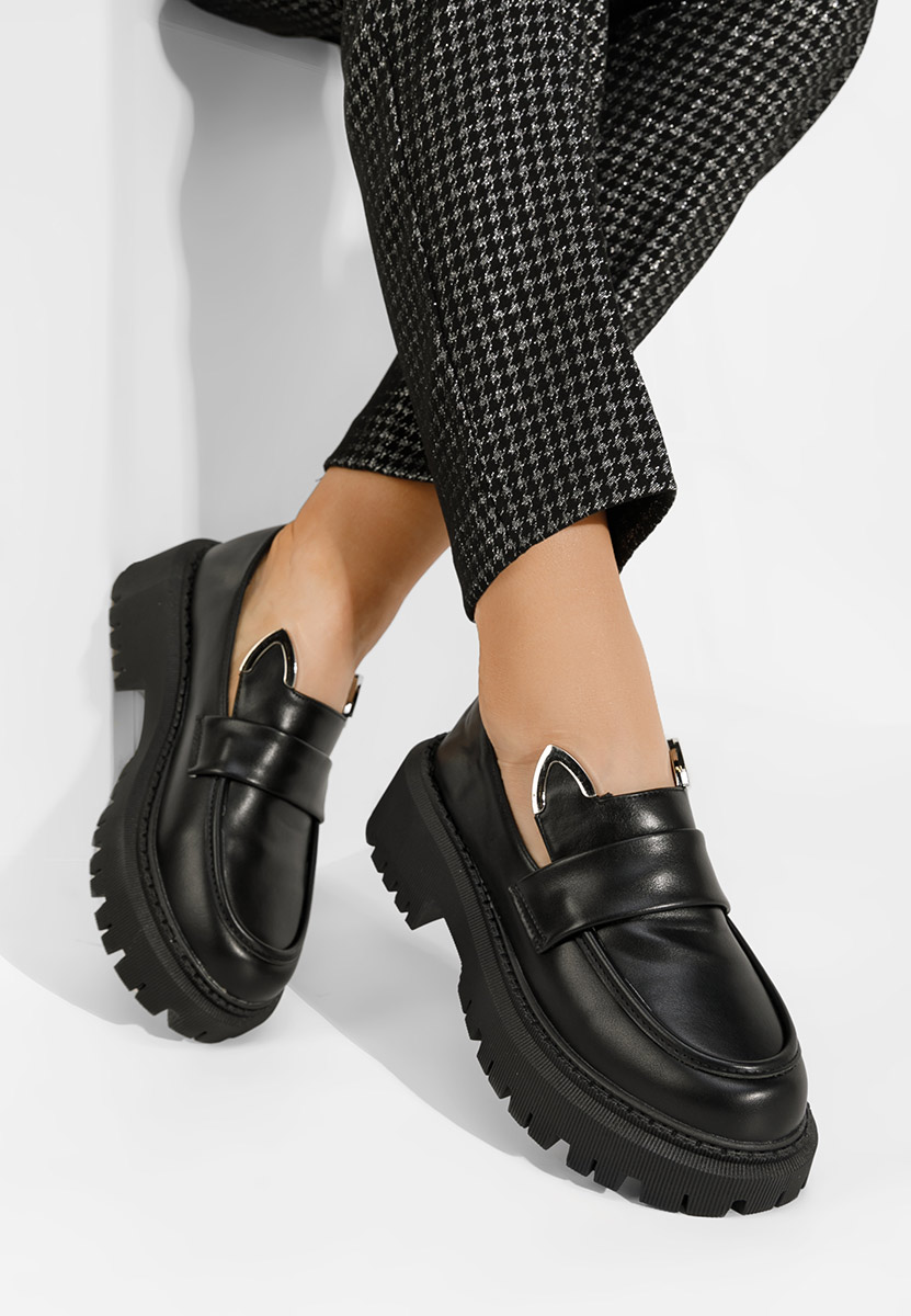 Černé mokasíny dámské Desiara