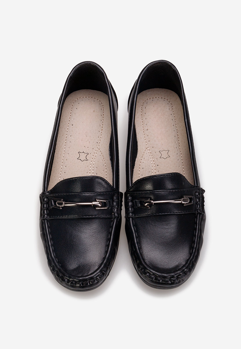 Černé mokasíny na klínku Norasea