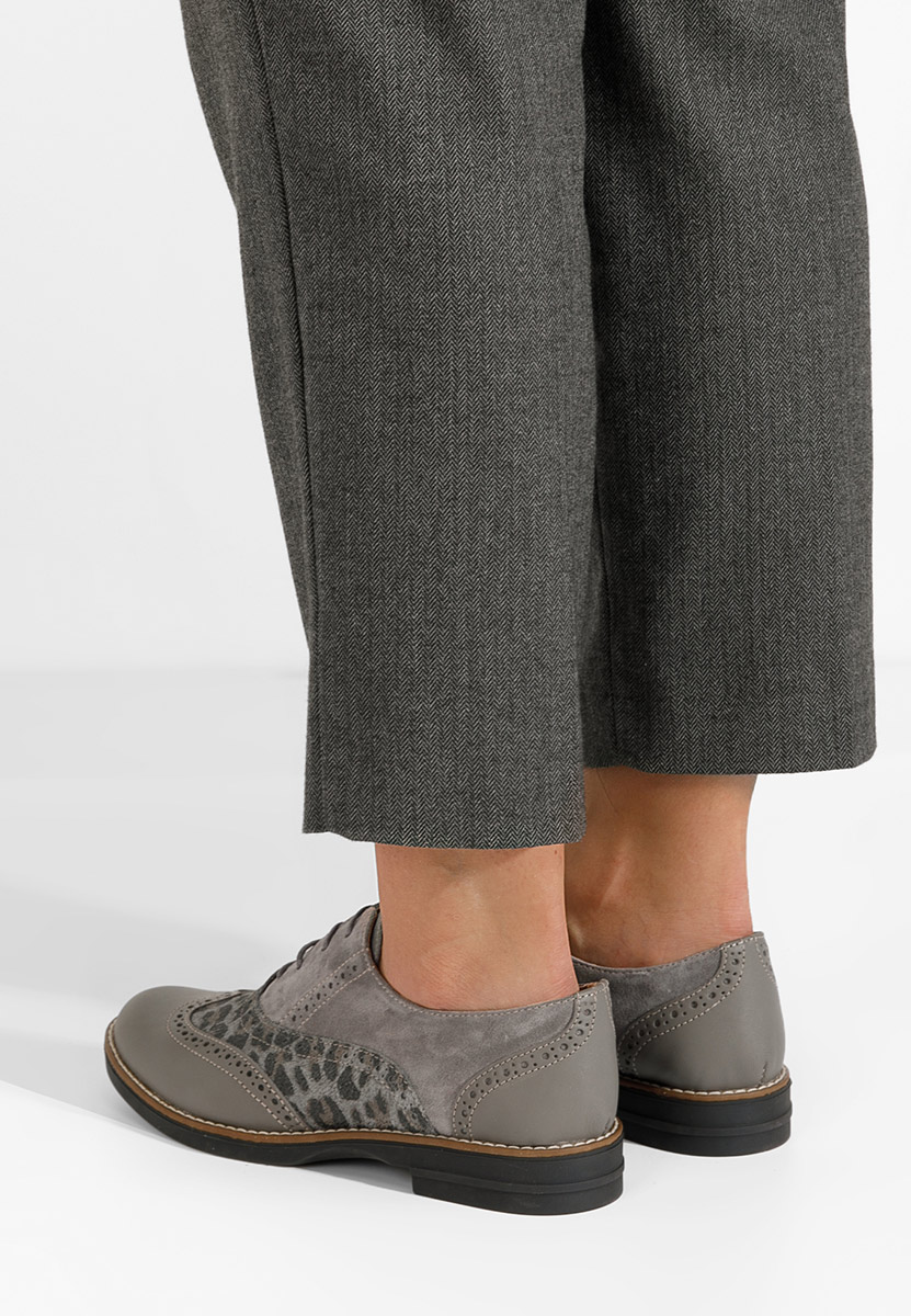 Šedé dámské brogue obuv Emily V2