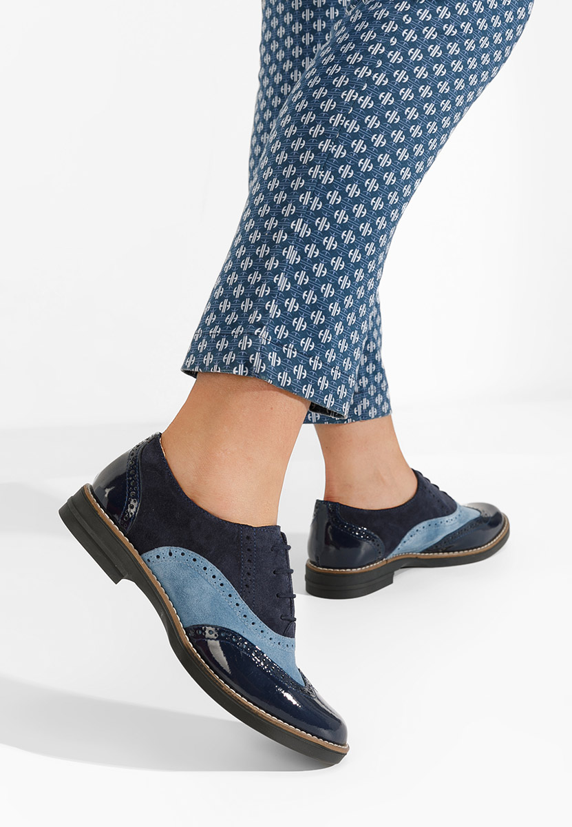 Tmavě modré dámské brogue obuv Emily V7 Tmavě modré dámské brogue obuv Emily V7
