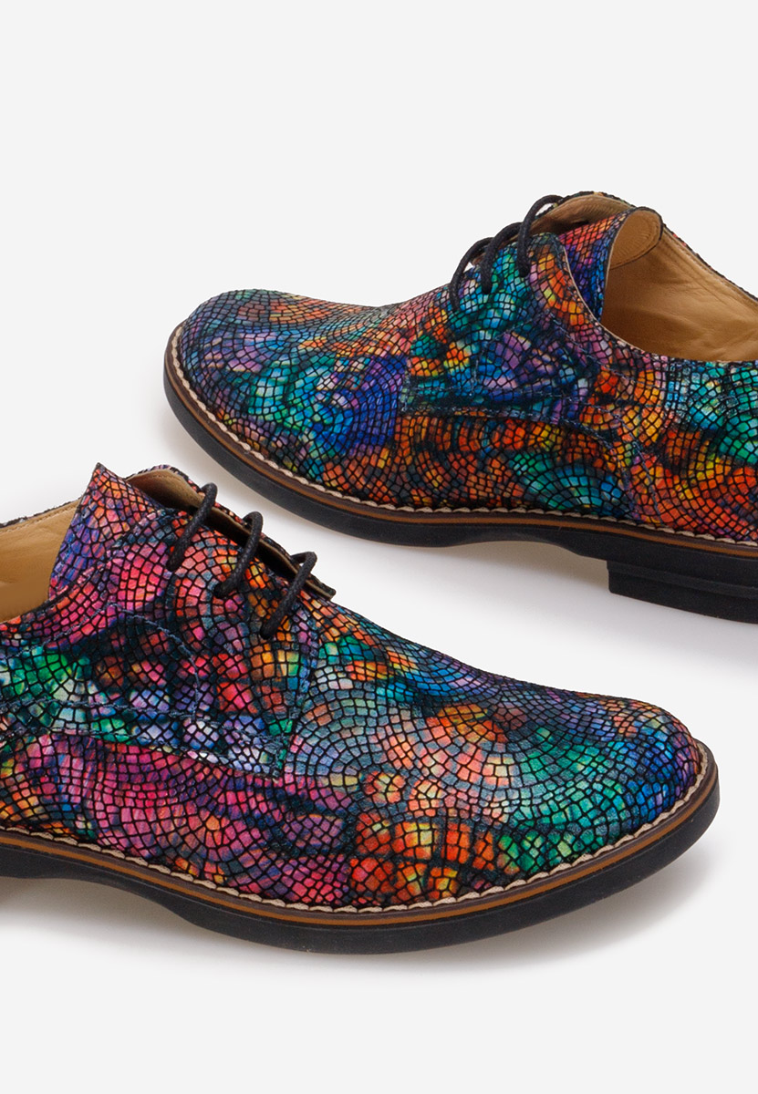 Viacfarebné kožené derby dámske Otivera V14