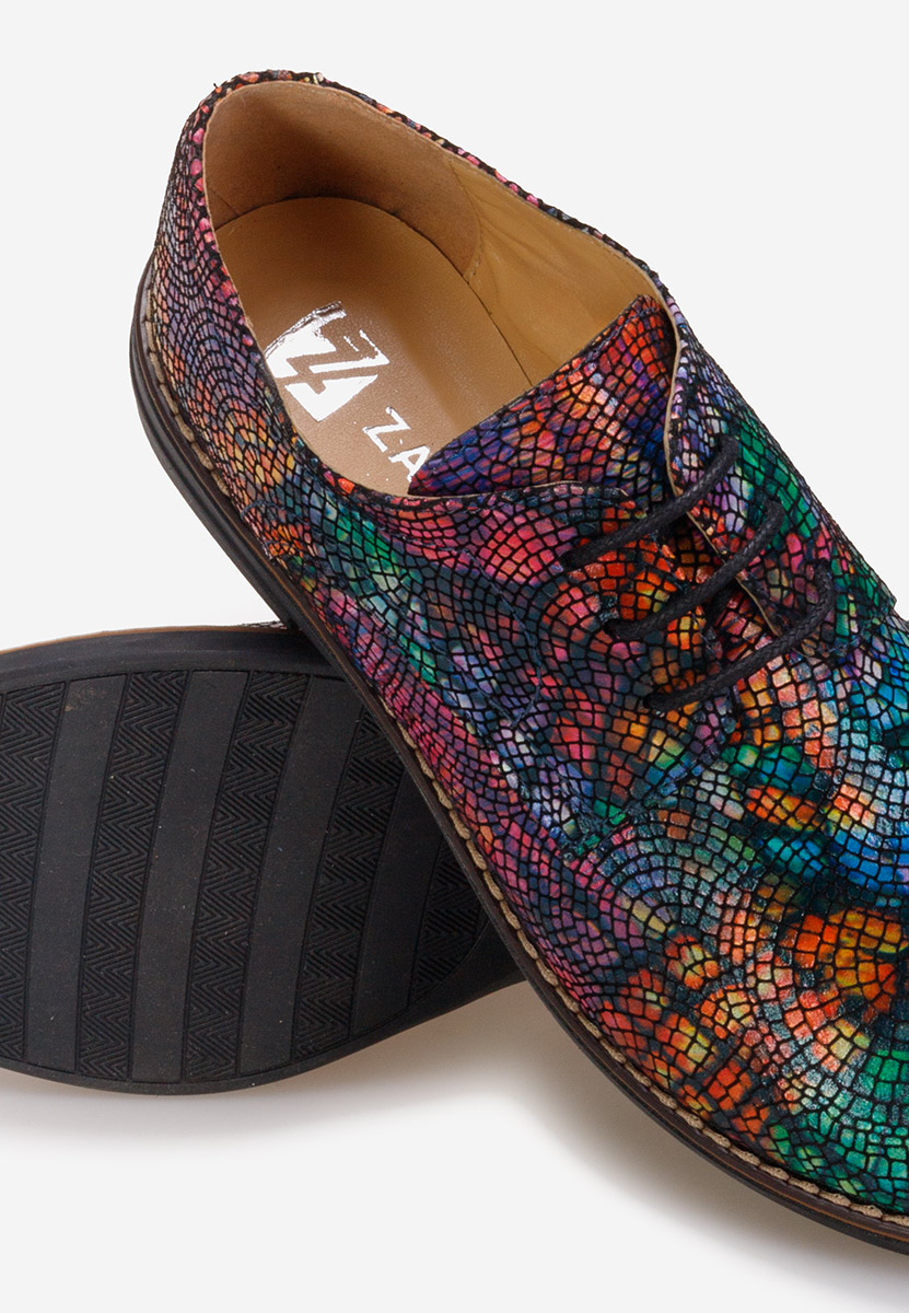 Viacfarebné kožené derby dámske Otivera V14