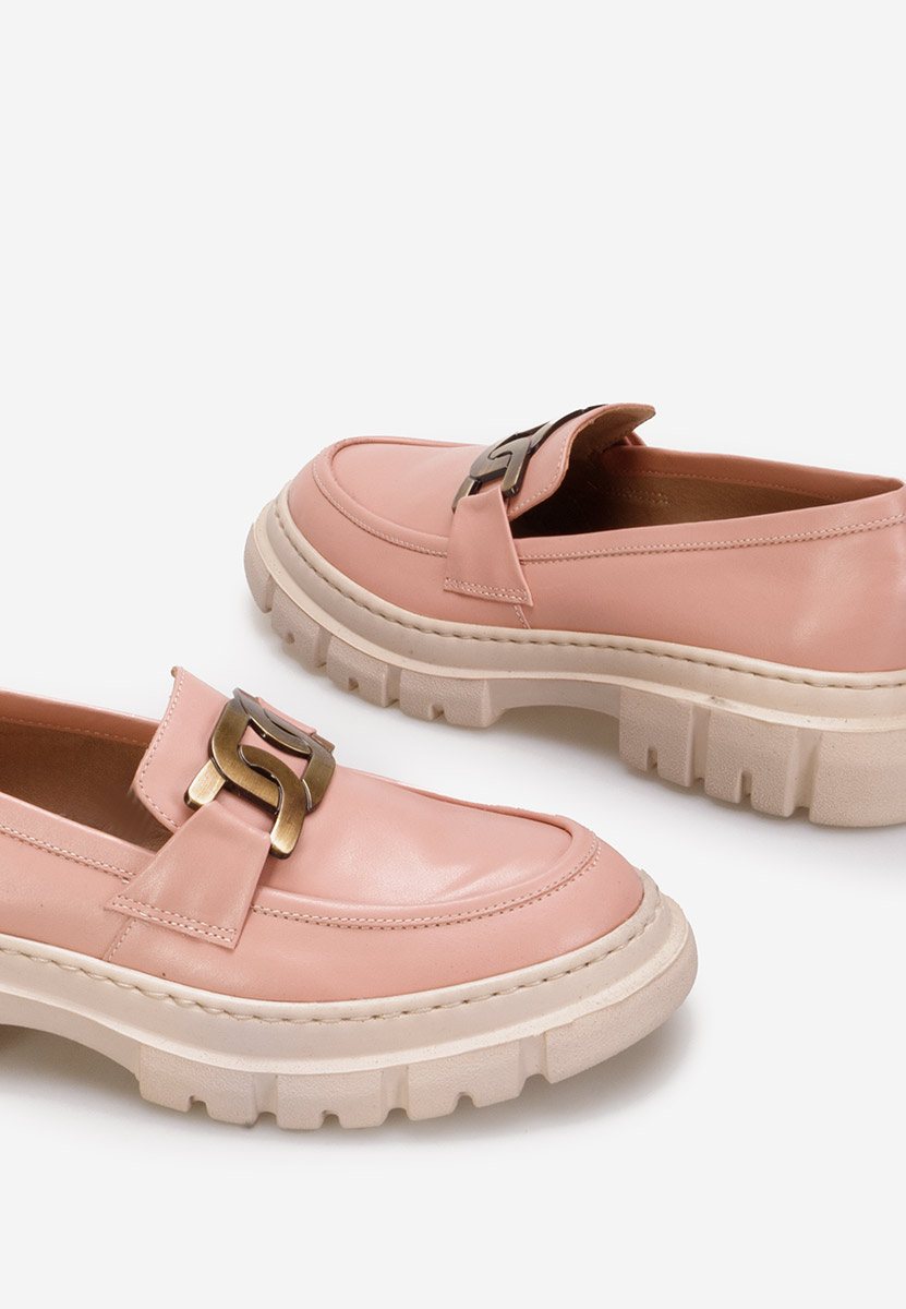Ružové mokasíny dámské kožené Haza V3 Ružové mokasíny dámské kožené Haza V3