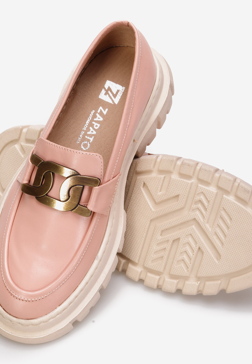 Ružové mokasíny dámské kožené Haza V3 Ružové mokasíny dámské kožené Haza V3