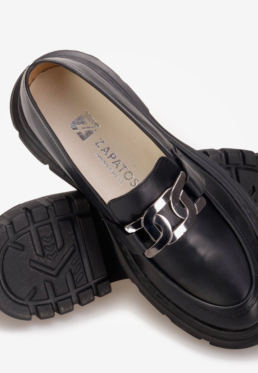 Černé mokasíny dámské kožené Haza V3 Černé mokasíny dámské kožené Haza V3