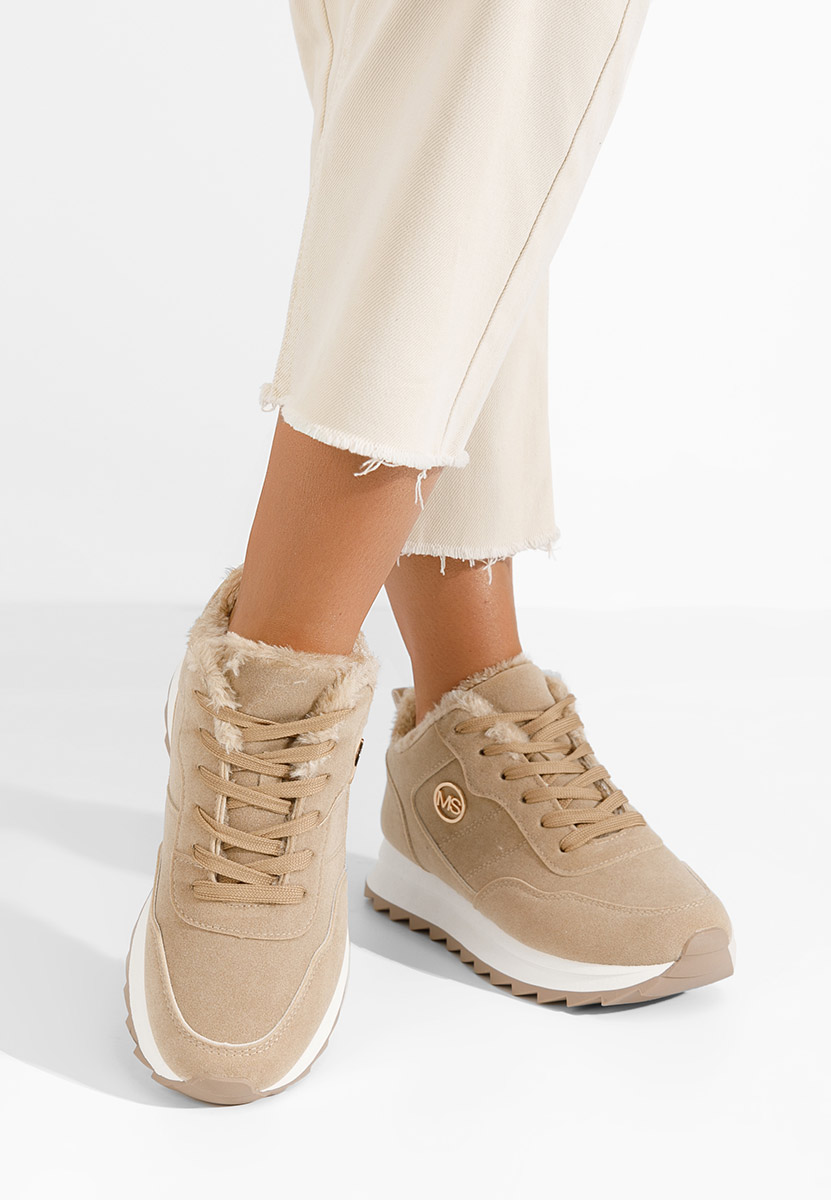 Khaki zimní tenisky dámské Lavega