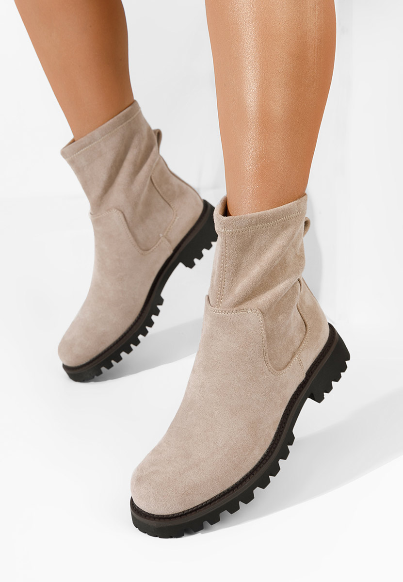 Béžové dámské kotníková obuv Javana