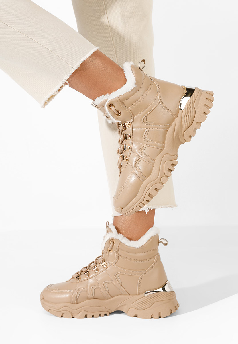 Khaki zimní tenisky dámské Vincia