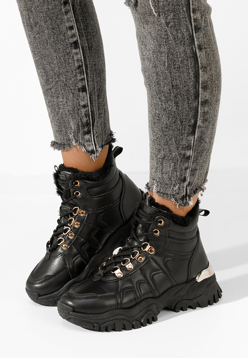 Černé zimní tenisky dámské Vincia