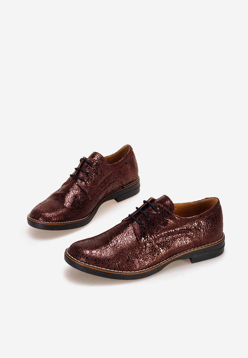 Bordové kožené derby dámske Otivera V15