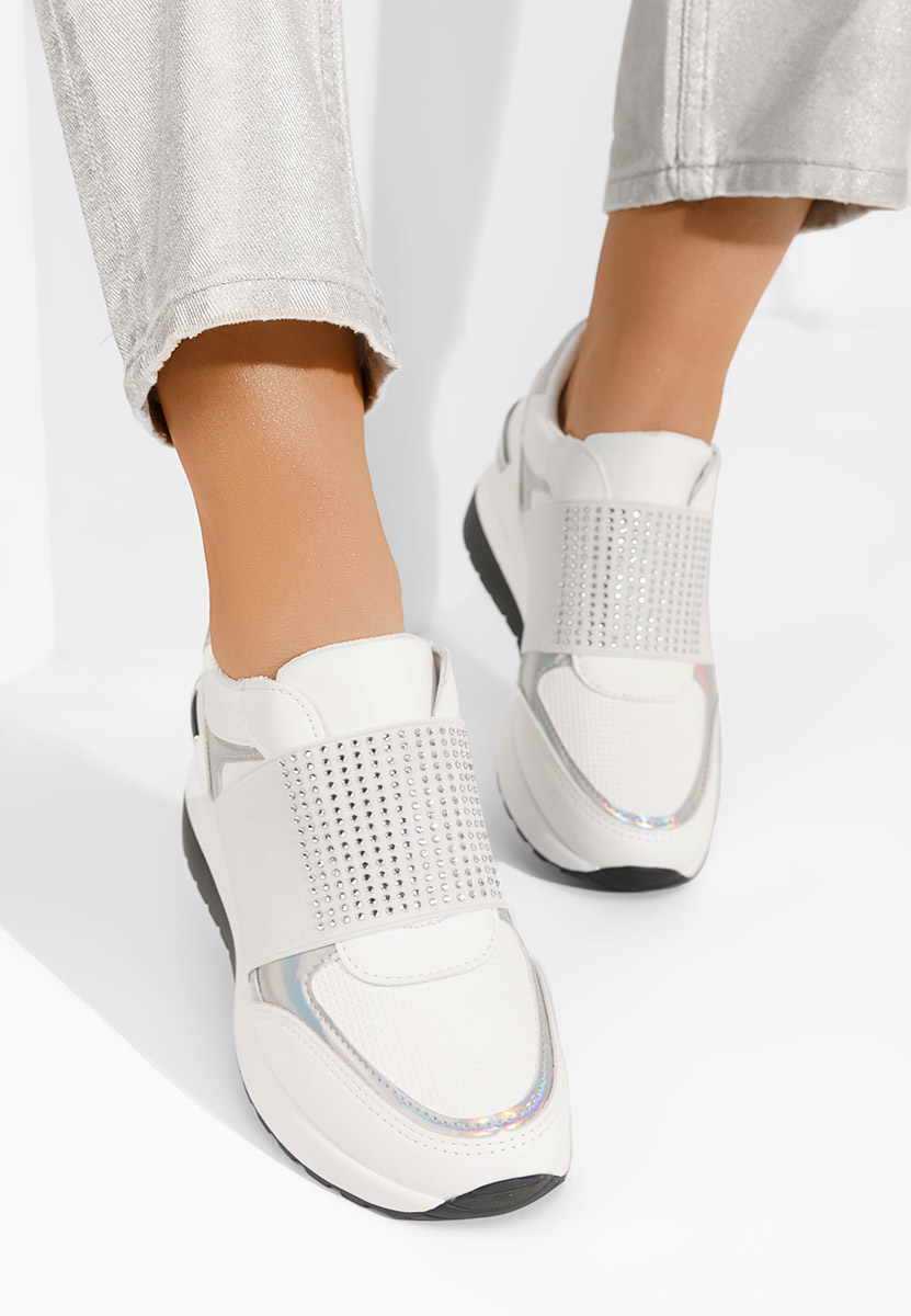 Bílé dámské tenisky na klínku Valesca