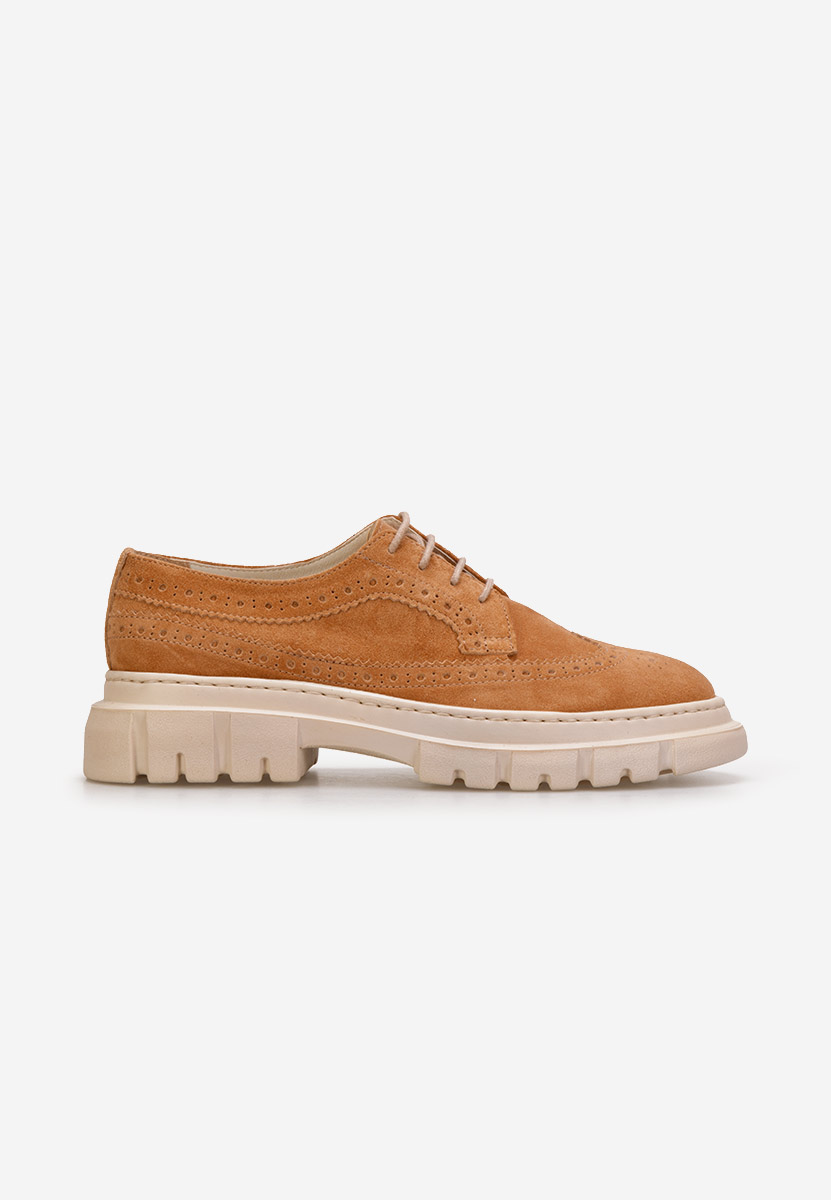 Camelové dámské brogue obuv Henise